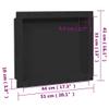 vidaXL Black Shower Niche, Matt Finish, Durable SMC Material with Resin, Space-Saving Bathroom Storage Solution, Easy Assembly with Included Mounting Materials view 2