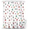 BECAN Festive Christmas Shower Curtain, 72x72 Inch Santa Claus Bathroom Decor for Holidays, Waterproof Polyester Fabric Set with 12 Plastic Hooks view 1