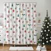 BECAN Festive Christmas Shower Curtain, 72x72 Inch Santa Claus Bathroom Decor for Holidays, Waterproof Polyester Fabric Set with 12 Plastic Hooks view 2