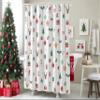 BECAN Festive Christmas Shower Curtain, 72x72 Inch Santa Claus Bathroom Decor for Holidays, Waterproof Polyester Fabric Set with 12 Plastic Hooks view 3