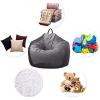 NIBHZ Home Deluxe Cosy Beanbag - Fabric: VelvetNo Filler I Bean Bag Bean Bag Bean Bags,Light blue-90X110CM view 2