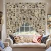 2 Piece Curtain Valances for Windows, Coffee Posters Design Coffee Bean Cup Old Days Style of Art Kitchen Curtains Set, Light Filtering Small Window Curtains Panels for Bathroom Bedroom 36"x36" view 2