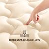 SLEEP ZONE Full Size Soft Mattress Pad, Quilted Fitted Mattress Cover for Bedroom, Fluffy Down Alternative Mattress Protector, Deep Pocket 8~21 inch, Machine Washable (Beige, Full) view 3