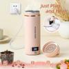 Travel Electric Kettle Portable Mini Kettle,Small Hot Water Boiler with 4 Temperature Settings,304 Stainless Steel,Fast Boiling Water with Auto Shut-Off and Boil Dry Protection (Pink, 400ml) view 2