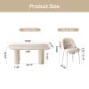 GraceNook Modern White 70" Dining Table Set with 6 Chairs for Kitchen & Dining Room view 2