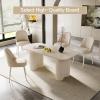 GraceNook Modern White 70" Dining Table Set with 6 Chairs for Kitchen & Dining Room view 4