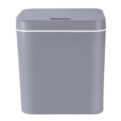 Smart Trash Can with Lid,Self-Sealing Plastics Garbage Can,Automatic Touchless Rubbish Box,Motion Sensor Waterproof Trash Bin for Kitchen,Office,Living Room,Toilet,Bedroom,RV (Grey,14L)