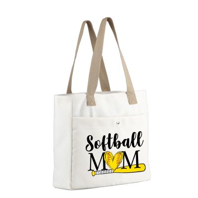 MBMSO Softball Mom Tote Bag Softball Team Gifts for Softball Lovers Softball Mom Beach Bag Softball Gifts Spor Tote Bag (Softball Mom TOTE)
