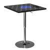 HOMEMORE Bar Table LED Bar Chairs Pub Table LED Lights Cocktail Table Glowing Desktop for Bar Living Room Family Gathering Party Outdoor Games view 1