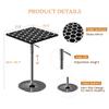 HOMEMORE Bar Table LED Bar Chairs Pub Table LED Lights Cocktail Table Glowing Desktop for Bar Living Room Family Gathering Party Outdoor Games view 3