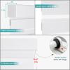 Changshade Custom Smart Motorized Zebra Roller Blinds Shades for Indoor Windows Doors Remote Control, Cordless Electric Automatic Customized Size Work with Alexa, Google Home, Apple HomekitWhite view 4