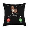 Basset Hound Stuffed Animal Basset Hound Shirt Men Shirts Women Decor Basset Hound Throw Pillow, 18x18, Multicolor view 1