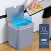 Smart Trash Can with Lid,Self-Sealing Plastics Garbage Can,Automatic Touchless Rubbish Box,Motion Sensor Waterproof Trash Bin for Kitchen,Office,Living Room,Toilet,Bedroom,RV (White,16L) view 3