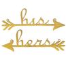 FOMIYES His and Hers Arrow Chair Signs for Wedding Decoration Gold Home Decor Vintage Rustic Chic Style Photo Prop for Weddings and Home Unique and Stylish Accent for Any Chair view 4