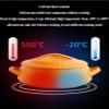 Ceramic Casserole, Colored Glaze Soup Stew Pot, Korean Household Soup Pot, Open Fire Casserole with Ears and Lid (A) view 3