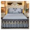 Luxury Velvet Ruffle Bed Skirt King Size Quilted Bedspread Set with 2 Pillow Shams 18Deep Dust Ruffle Drop 3-Pieces Dust Ruffle Drape Fitted Sheet for Bed Cover ( Color : #6 , Size : 200x220CM/79x87i view 1
