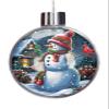Christmas Ornaments for Christmas Tree Hanging, Christmas Snowman Balls Ornaments Shatterproof Christmas Ornaments Ball for Holiday Party Gift Decor Winter Snowflake Red Bird 3.5" view 2