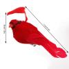 6Pcs Artificial Christmas Cardinal Birds, Simulation Red Birds Feather, Red Birds with Hat, Mini Bird Decorative, Cardinal Clip On Christmas Tree Ornaments Fake Bird Craft for Home Wedding Decor(#1) view 2