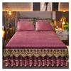 Luxury Velvet Ruffle Bed Skirt King Size Quilted Bedspread Set with 2 Pillow Shams 18Deep Dust Ruffle Drop 3-Pieces Dust Ruffle Drape Fitted Sheet for Bed Cover ( Color : #25 , Size : 180x220CM/71x87 view 1