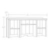 UrbanPro Modern Engineered Wood 54" Hutch in Brushed Oak Finish view 3