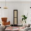 Ameriwood Home Wimberly Tall 1-Door Cabinet, Black Oak with Faux Rattan view 2