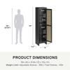 Ameriwood Home Wimberly Tall 1-Door Cabinet, Black Oak with Faux Rattan view 3