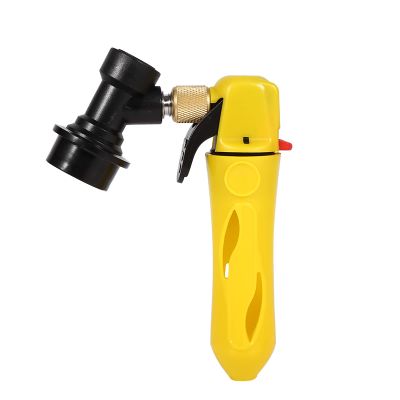 Keg Charger, Portable Keg Charger CO2 Injector Cornelius Corny Keg Charger for Homebrew Soda Valve, CO2 Keg Charger, Injector Draft Beer Dispenser Ball Lock(Yellow)