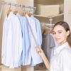 Pull-down Wardrobe Guide Rail, Adjustable Width Soft Reset Wardrobe Storage Rack Heavy-duty Coat Rack, Save Space, Load 15KG (Size : 510-660mm) view 3