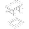 UrbanPro Computer Desk Home Office Laptop 48" L Work Metal White Marble Look view 3