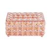 BEIJIALY Rectangular Crystal Tissue Box Cover, Decorative Napkin Dispenser Tissue Box Holder, Multifunctional Fashionable Tissue Holder, Sparkling Napkin Facial Tissue Holder for Home(Rose Gold) view 1