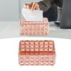 BEIJIALY Rectangular Crystal Tissue Box Cover, Decorative Napkin Dispenser Tissue Box Holder, Multifunctional Fashionable Tissue Holder, Sparkling Napkin Facial Tissue Holder for Home(Rose Gold) view 4