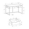 UrbanPro Computer Desk Home Office Laptop Storage Drawer 42" L Work Metal White view 3