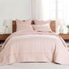 Levtex Home Cross Stitch Reversible King Bedspread Set (120x104in) with 2 Pillow Shams (36x20in) - Stitch Texture - Blush - Cotton King Size Bedspread Set - Soft, Pre-Washed view 1