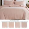 Levtex Home Cross Stitch Reversible King Bedspread Set (120x104in) with 2 Pillow Shams (36x20in) - Stitch Texture - Blush - Cotton King Size Bedspread Set - Soft, Pre-Washed view 4