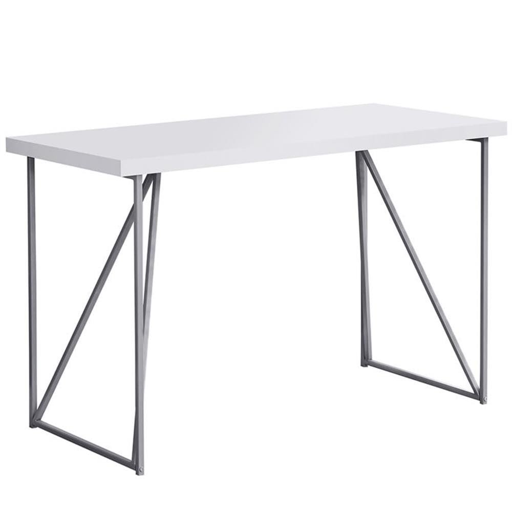 UrbanPro Computer Desk Home Office Laptop 48" L Work Metal Laminate White Gray