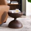 GRFIT Coffee Table Side Table Light Luxury Side Table Round Coffee Table Simple Sofa Next to Small Table, Stainless Steel/Marble Tea Table Sofa Table (Color : B) view 2