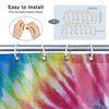 bisibuy Gradient Swirl Tie Dye Shower Curtain Sets with 12 Hooks Farmhouse Decorative Bath Curtain Mordern Cool Shower Curtain for Bathroom Decor view 3