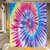 bisibuy Gradient Swirl Tie Dye Shower Curtain Sets with 12 Hooks Farmhouse Decorative Bath Curtain Mordern Cool Shower Curtain for Bathroom Decor view 4