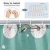 bisibuy Creative Bicycle Shower Curtain for Bathroom Modern Farmhouse Shower Curtain Set with 12 Hooks Water-Resistant Bathroom Curtains Bathroom Accessories 72" x 72" view 3