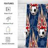 bisibuy Soccer Flame Blue Farmhouse Shower Curtains for The Bathroom Dorm Shower Curtain 72" x 72" Decorative Shower Curtains Funny Cool Bathroom Accessories and Decor view 2