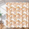 bisibuy Corgi Shower Curtain for Bathroom Modern Farmhouse Shower Curtain Set with 12 Hooks Water-Resistant Bathroom Curtains Bathroom Accessories 72" x 72" view 1