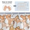 bisibuy Corgi Shower Curtain for Bathroom Modern Farmhouse Shower Curtain Set with 12 Hooks Water-Resistant Bathroom Curtains Bathroom Accessories 72" x 72" view 3