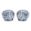 NOVICA Handmade Celadon Ceramic Mini Figurines Elephant Blue Thailand Sculpture Traditional 'Thai Elephants'(Pair) view 4