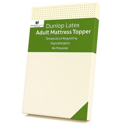 ORGANIC TEXTILES Organic Latex Firm Mattress Topper - GOLS Certified, Back Pain Relief Support, Hypoallergenic, Cooling, Breathable, Non-Toxic - with Organic Cotton Cover (3" Cal King)