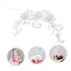OATIPHO 2pcs Valentine's Day Cake Toppers Decorative Lace Picks for Weddings Birthdays Showers and Romantic Celebrations Your Cakes Elegant view 2