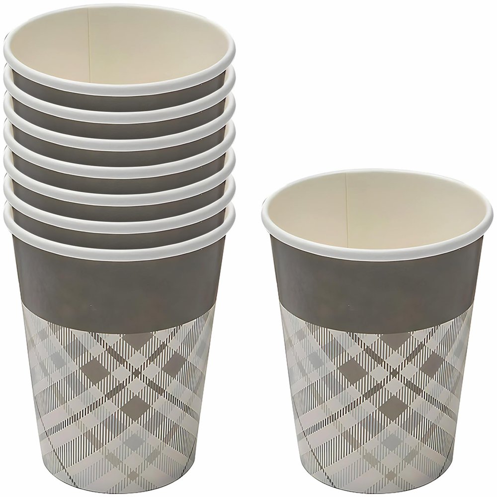 Fun Express Neutral Plaid Cups