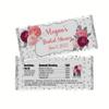 Floral Birthday Party Favors, Personalized Candy Wrappers, DIY Kit, Pack of 20 Custom Chocolate Bar Labels (Coral) view 1