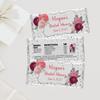 Floral Birthday Party Favors, Personalized Candy Wrappers, DIY Kit, Pack of 20 Custom Chocolate Bar Labels (Coral) view 2
