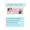 Floral Birthday Party Favors, Personalized Candy Wrappers, DIY Kit, Pack of 20 Custom Chocolate Bar Labels (Coral) view 3