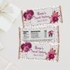 Floral Birthday Party Favors, Personalized Candy Wrappers, DIY Kit, Pack of 20 Custom Chocolate Bar Labels (Rose Gold) view 2